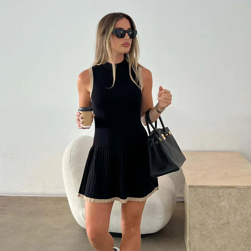 Nina Ribanalı Mini Elbise