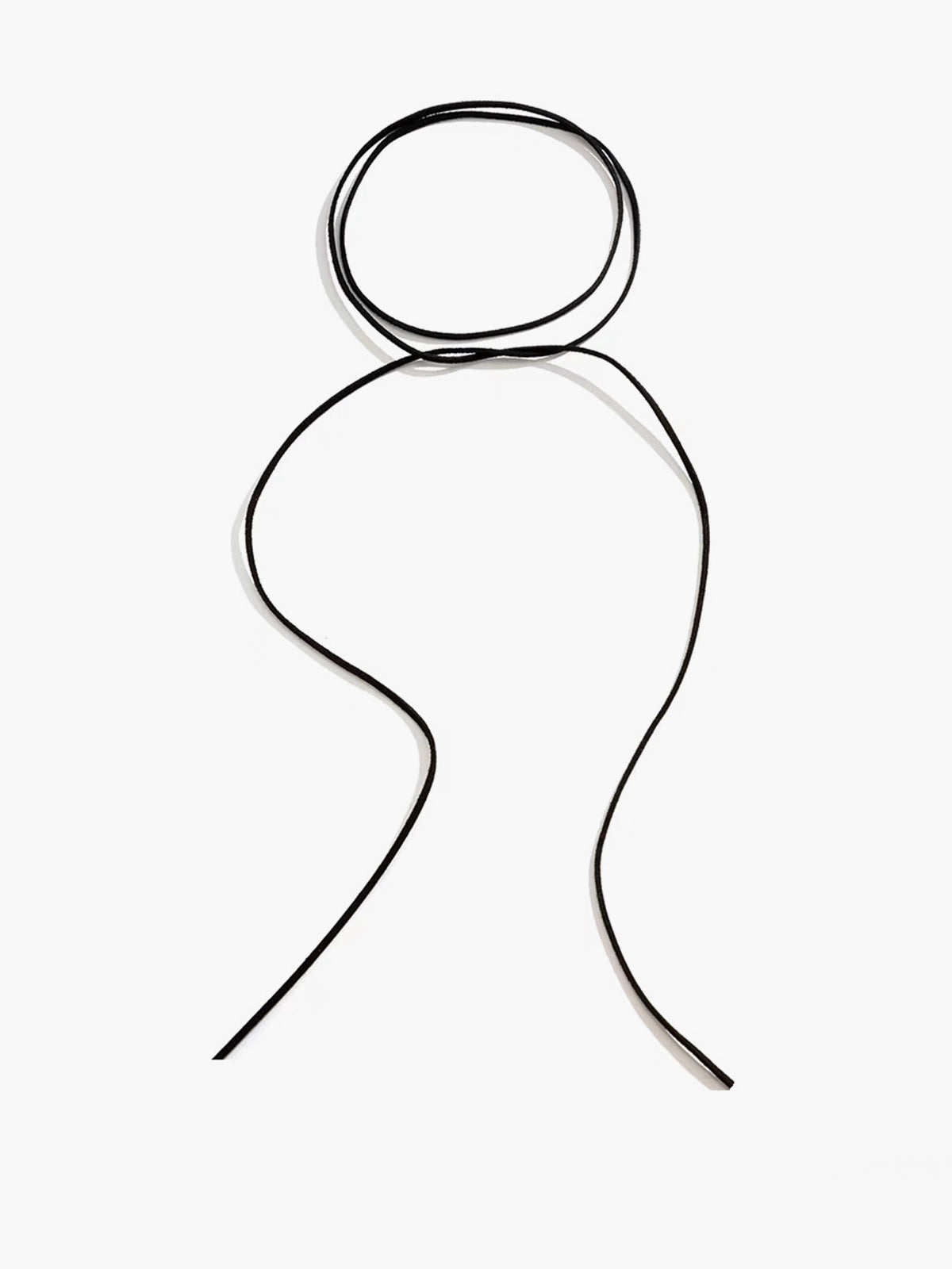 Kordon Sarma Kolye Siyah Uzun Zincir 150cm