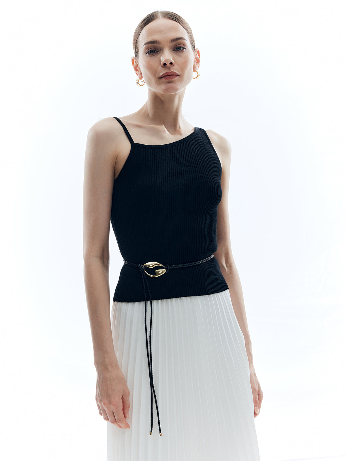 T Şekli Göbek Zinciri Halat Bel Kemeri Altın