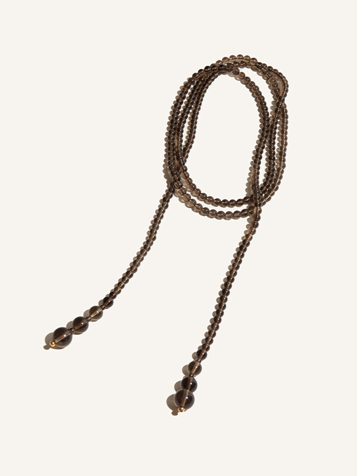 Parıldayan Işık Kristal Kolye Kahverengi Doğal Taş