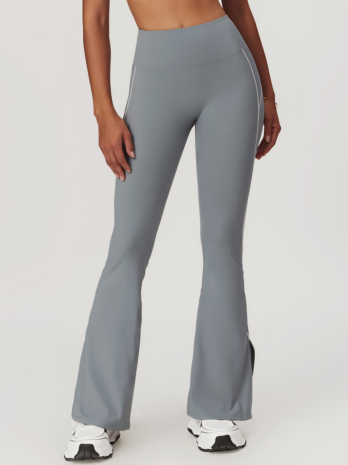 Yüksek Bel Kalça Kaldıran Flare Tayt Siyah Spor