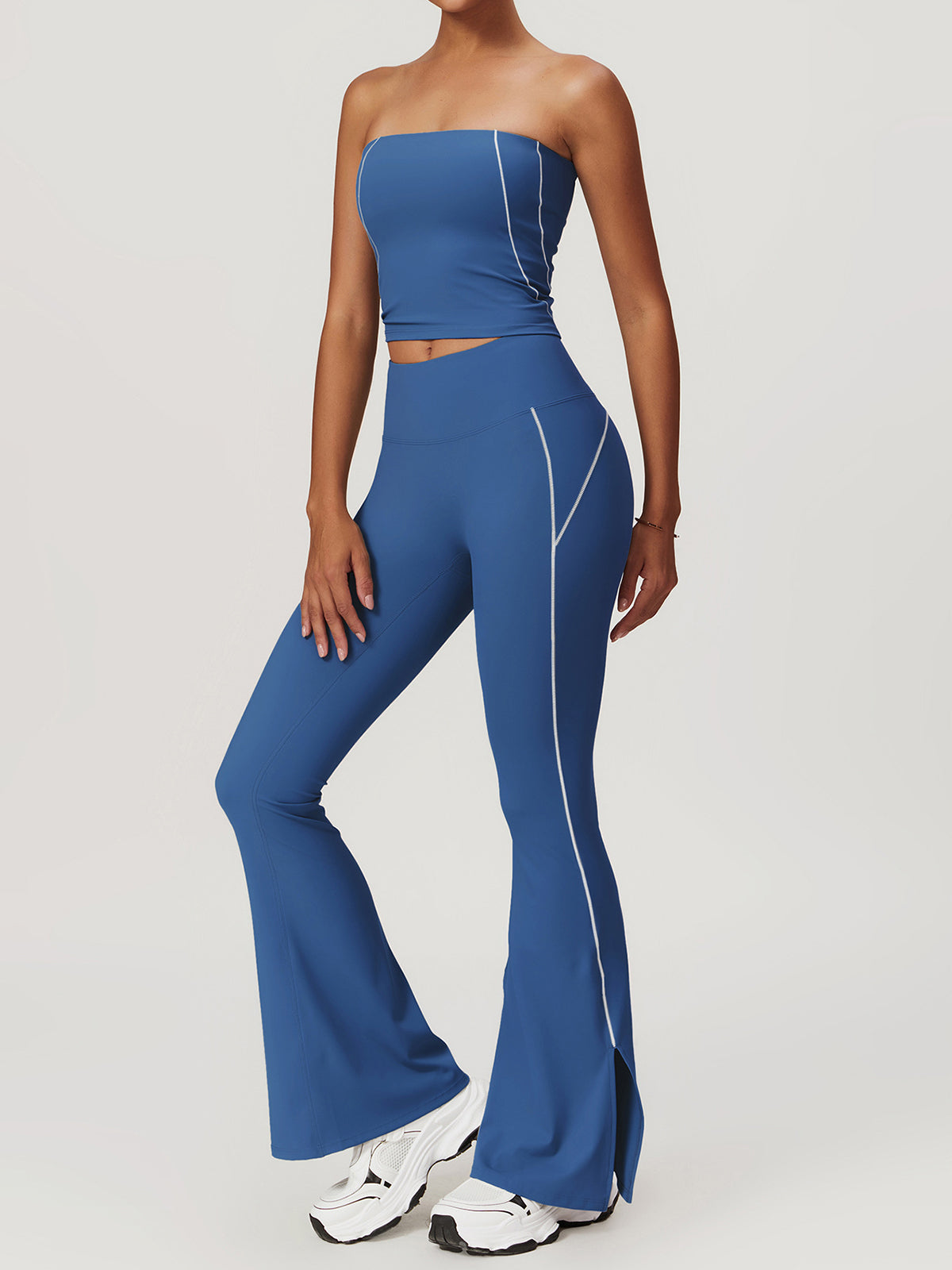 Yüksek Bel Kalça Kaldıran Flare Tayt Siyah Spor