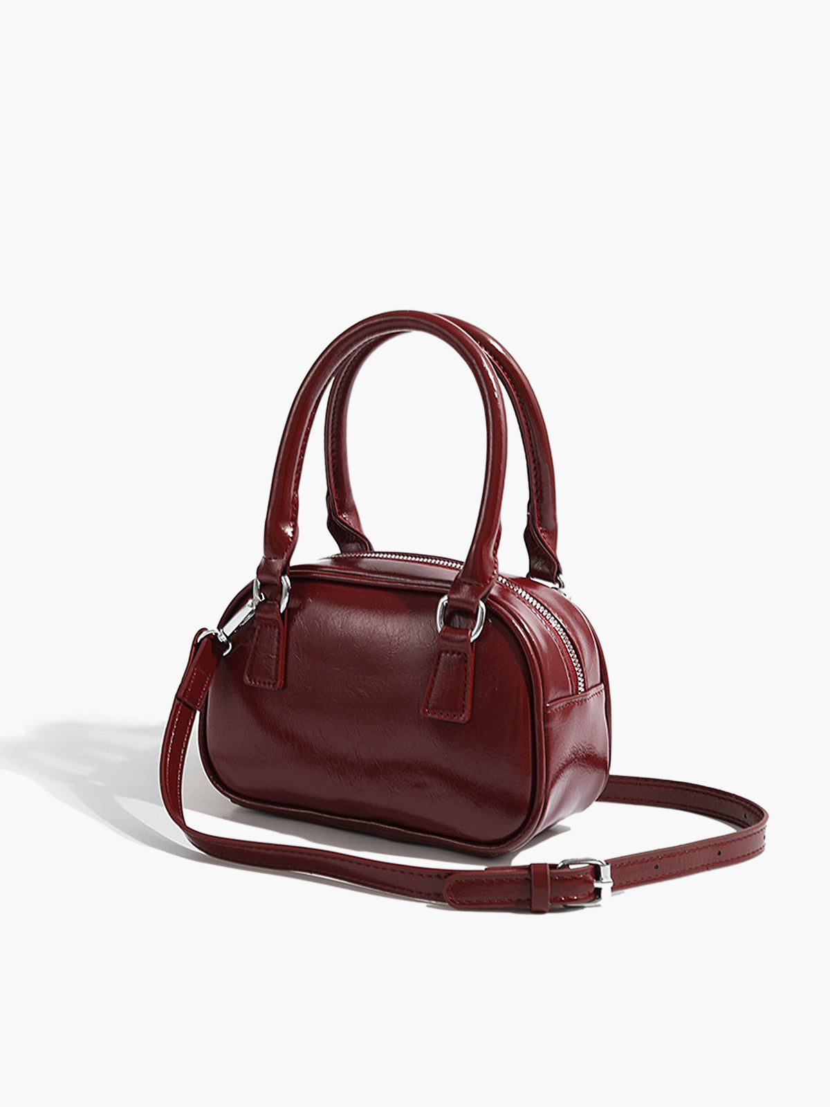 Çok Yönlü Crossbody Üst Saplı Çanta Bordo