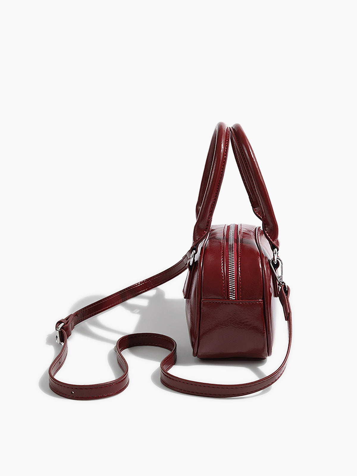 Çok Yönlü Crossbody Üst Saplı Çanta Bordo
