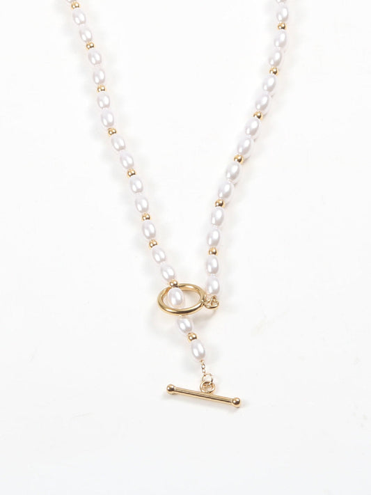Romantik İnci Lariat Kolye
