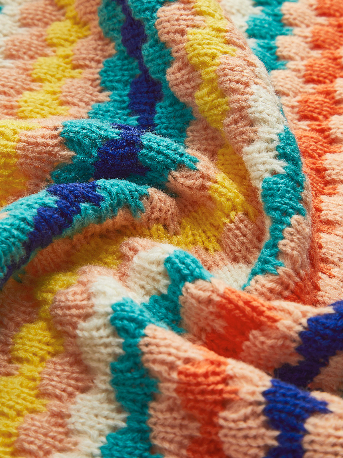 Gökkuşağı Bol Hırka Çok Renkli Örgü