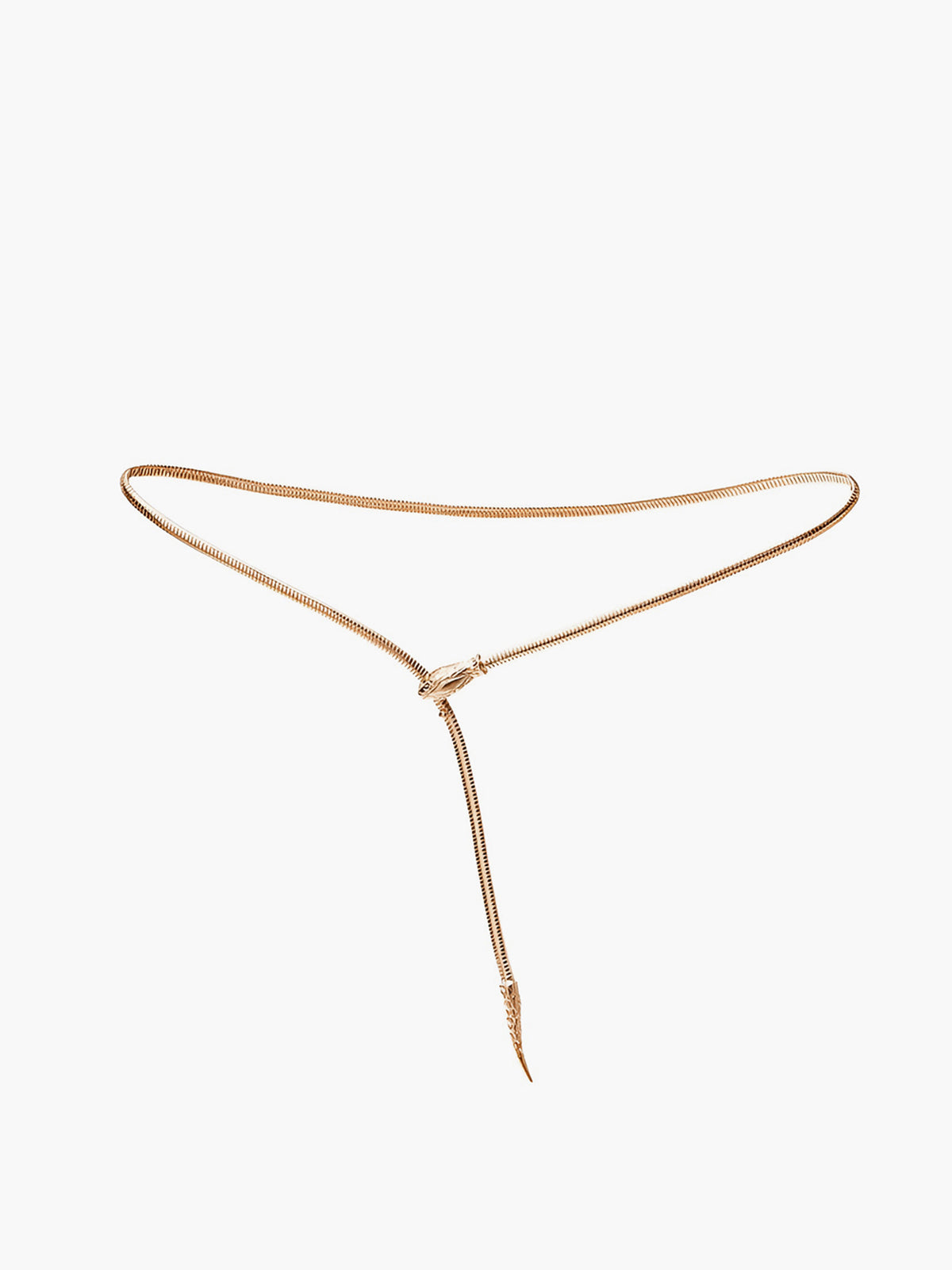 Yılan Şeklinde Metal Kemer Altın Rengi Ayarlanabilir