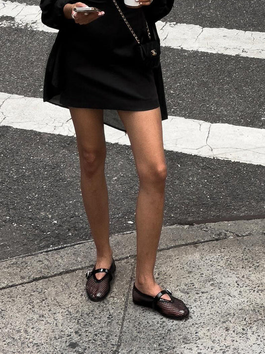 Balet Babetleri ile File Desen