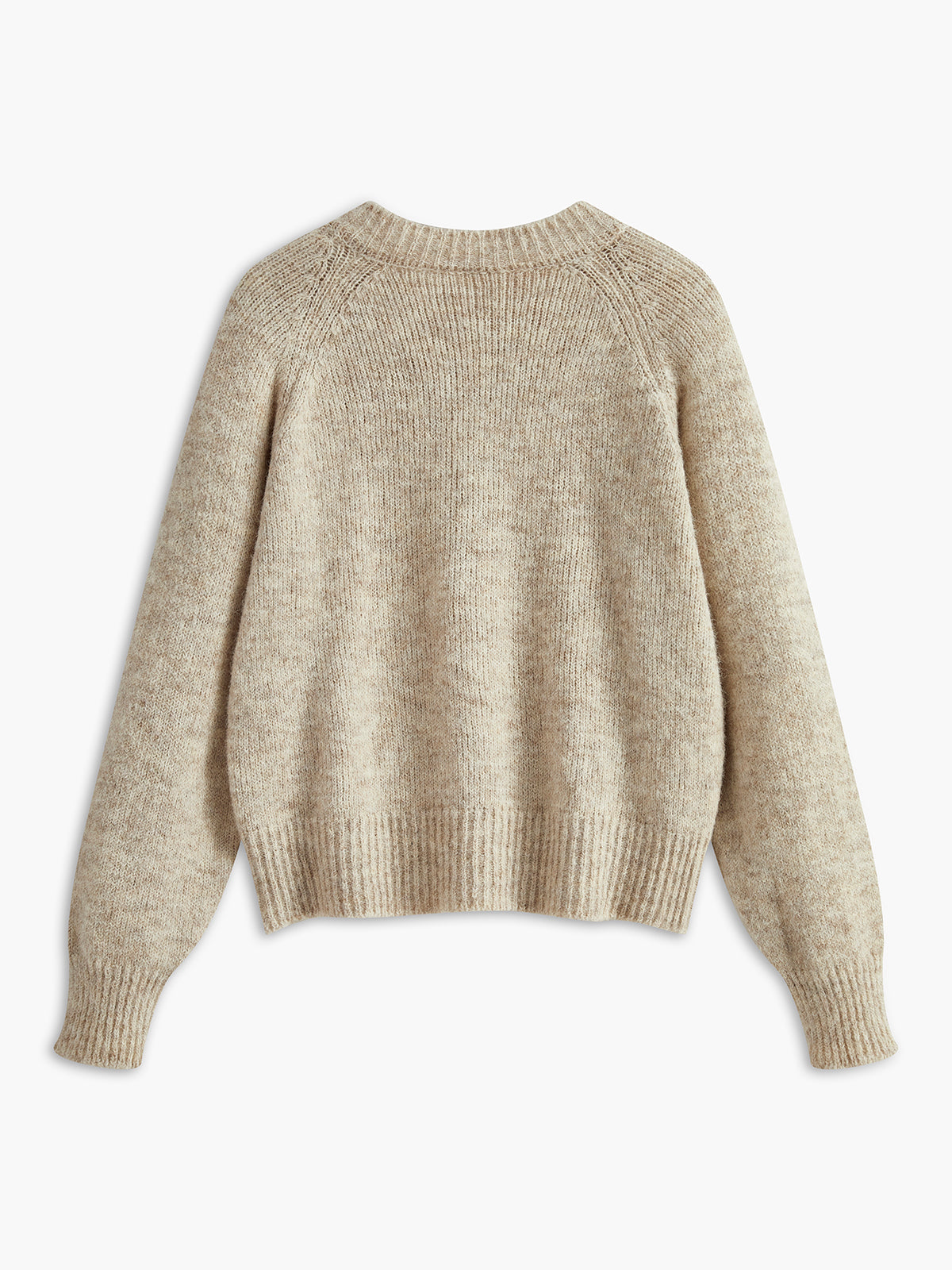 Kalp Düğmeli Triko Hırka Kayısı Rengi Uzun Kollu