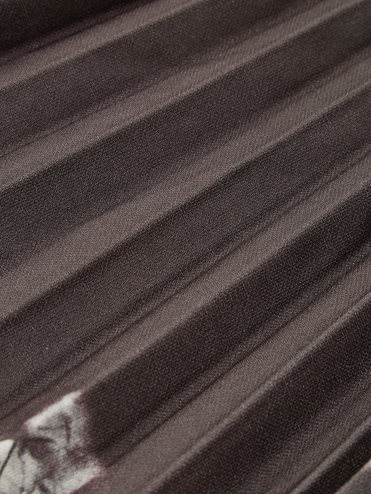 Vintage Tie Dye Fırfırlı Midi Etek Haki Orta Bel