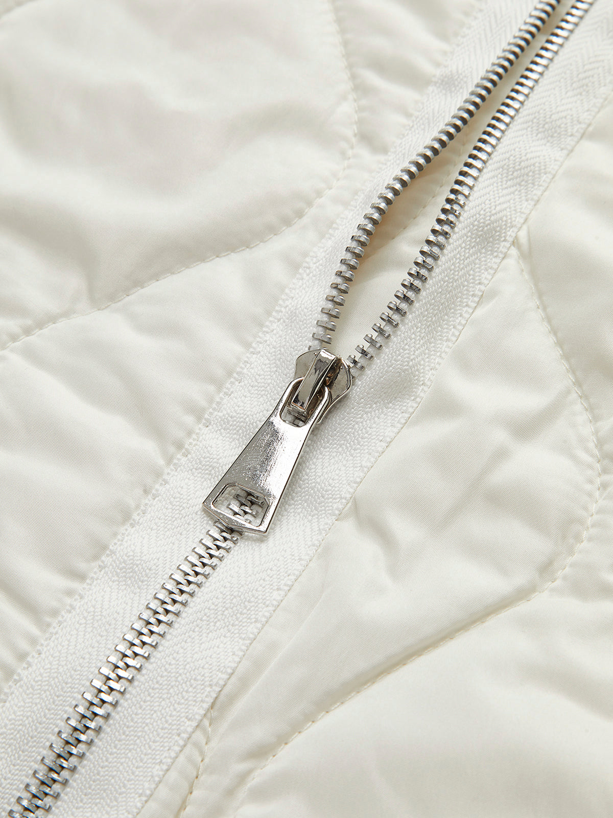 Düğmeli Klipsli Yaka Panelli Örgü Hırka Ekru Fermuarlı