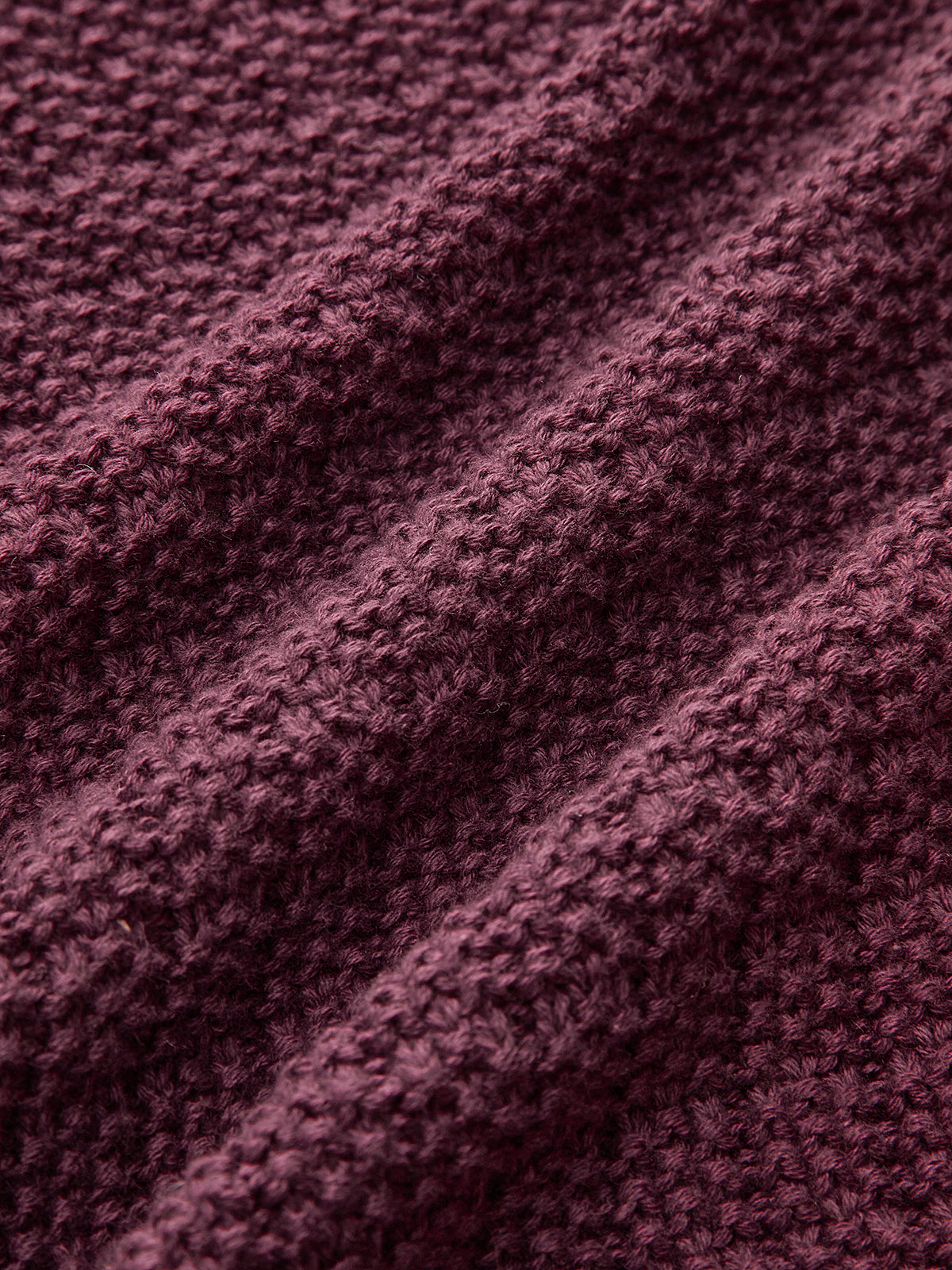 Altın Düğmeli Dokulu Hırka Bordo V Yaka