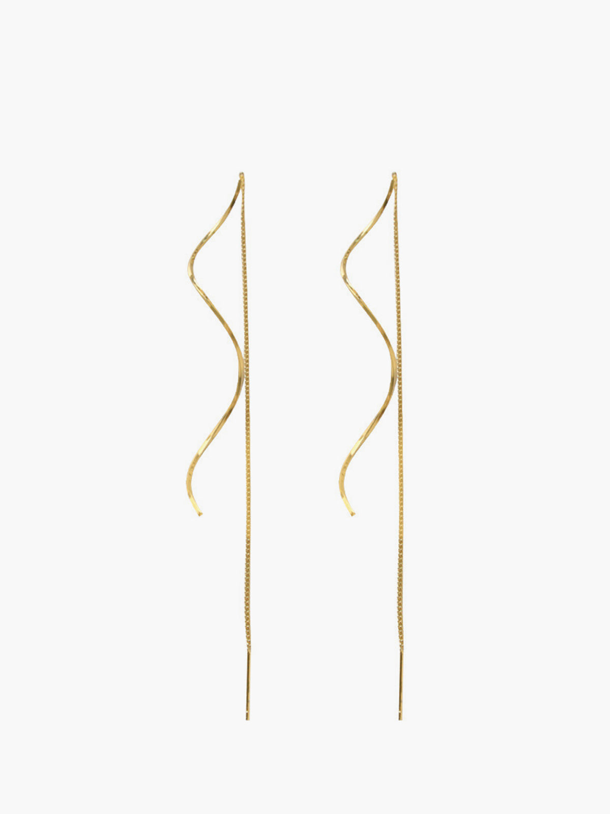 Sarmal Quilling Küpeler Altın Rengi Bakır