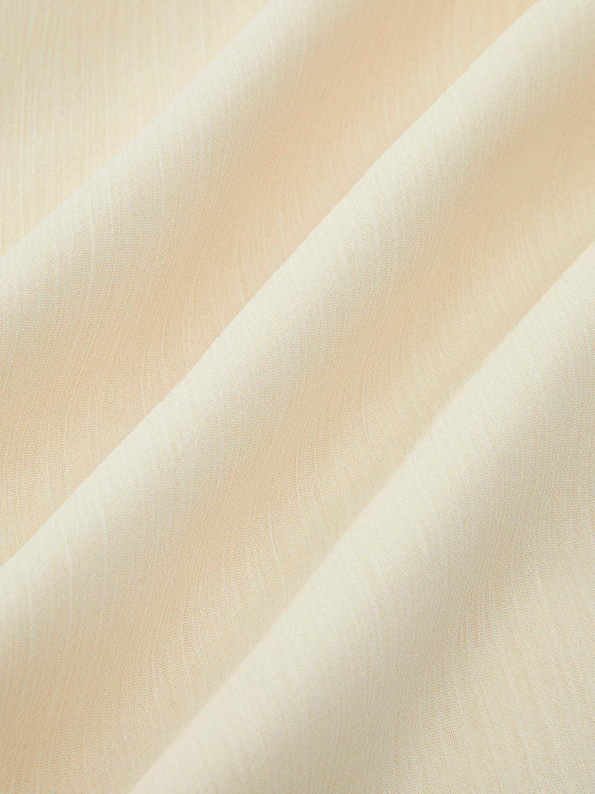 Romantik Volanlı Şifon Elbise Uzun Kol Kayısı