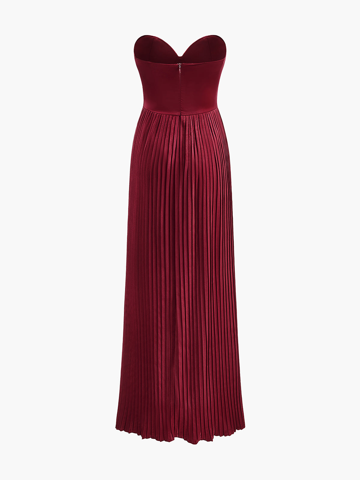Şık Plise Maxi Abiye Top Elbise