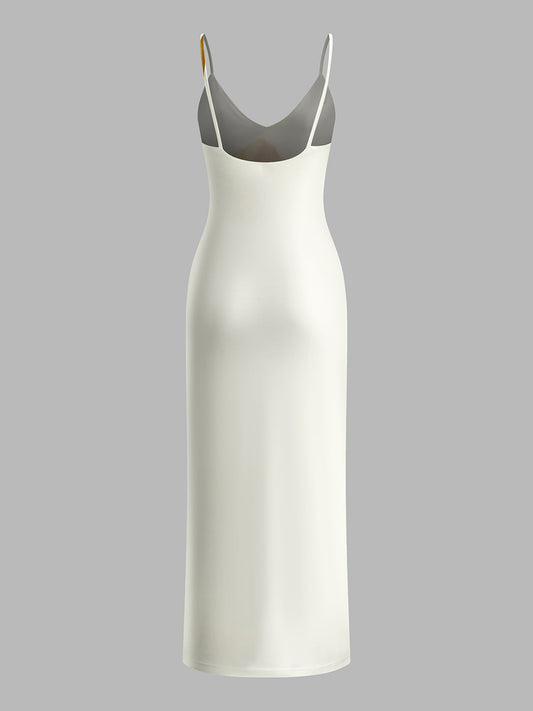 Şık Çiçek Desenli Askılı Elbise