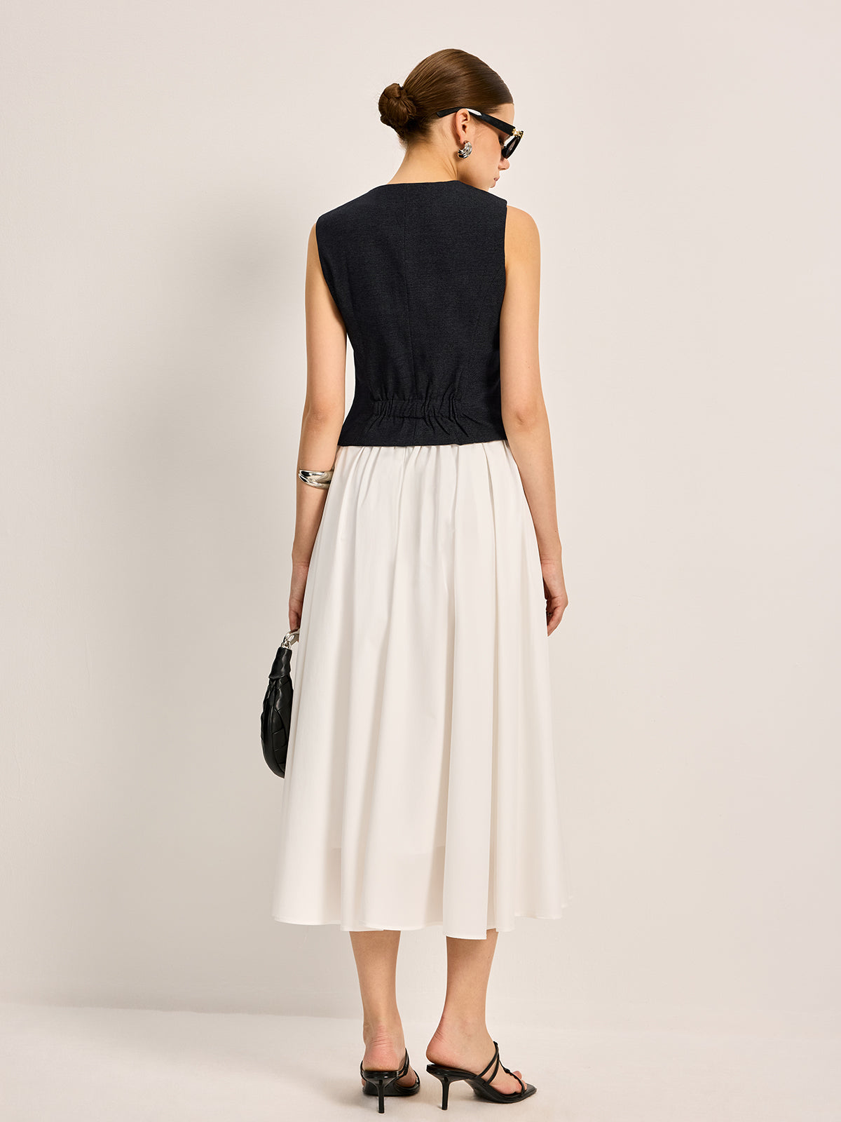 Düğme Detaylı Kolsuz Yelek Gri Regular Fit