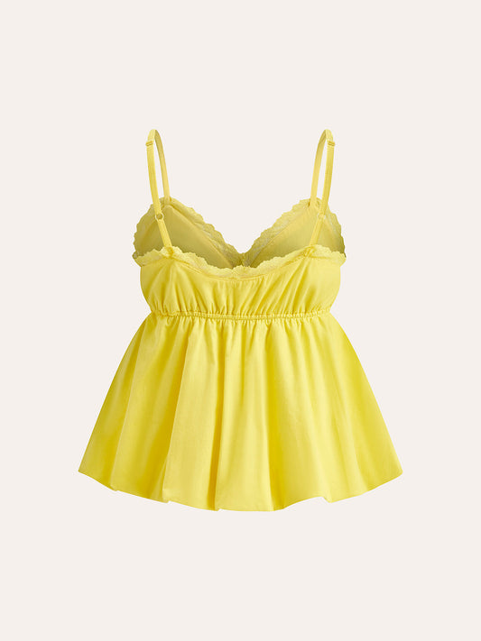 Şık Dantel Kenar Detaylı V Yaka Üst