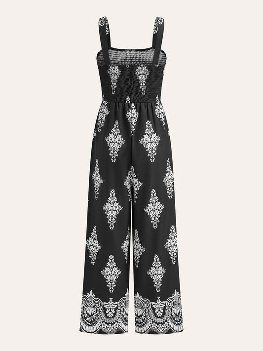 Büyüleyici Pileli Çiçek Desenli Tulum ile Zahmetsiz Şıklık