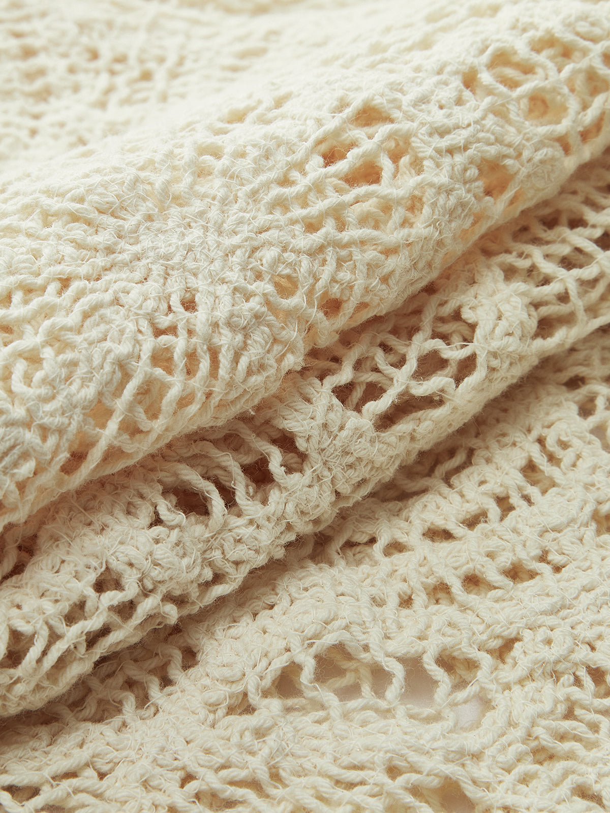 Dantel Nakış Yarı Şeffaf Triko Yelek Kayısı Kesik Detaylı