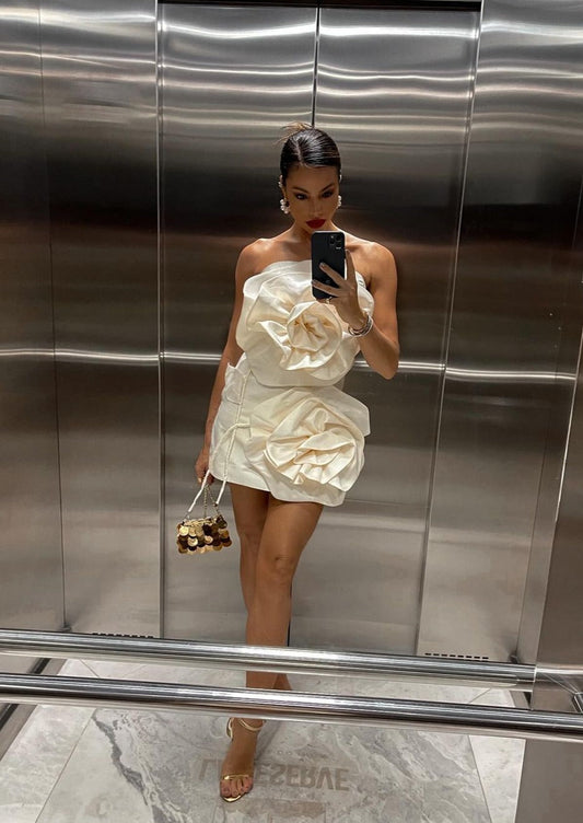 Alana | Çiçek Mini Elbise