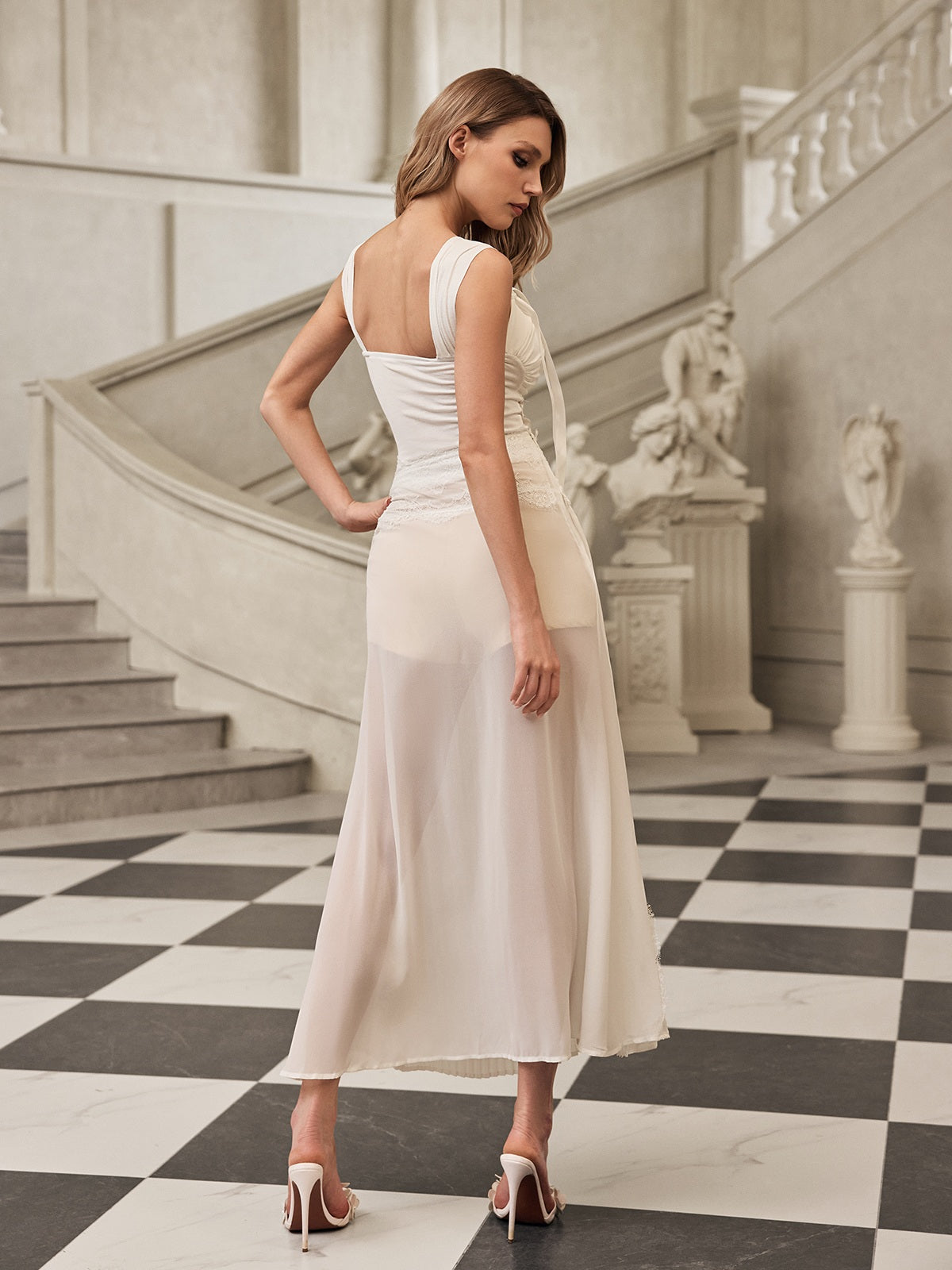 Gryen Dantelli Pilili Etek Takımı