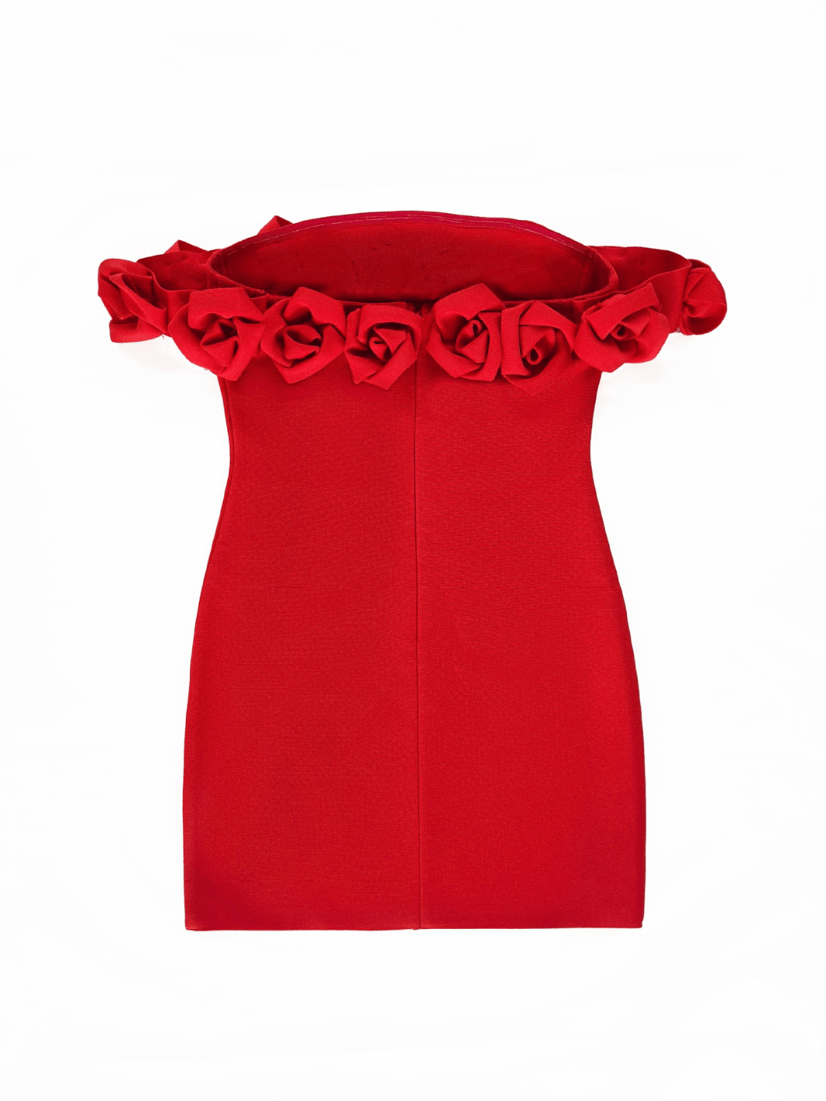 Palyaço Off-Omuz Çiçek Bandaj Elbise