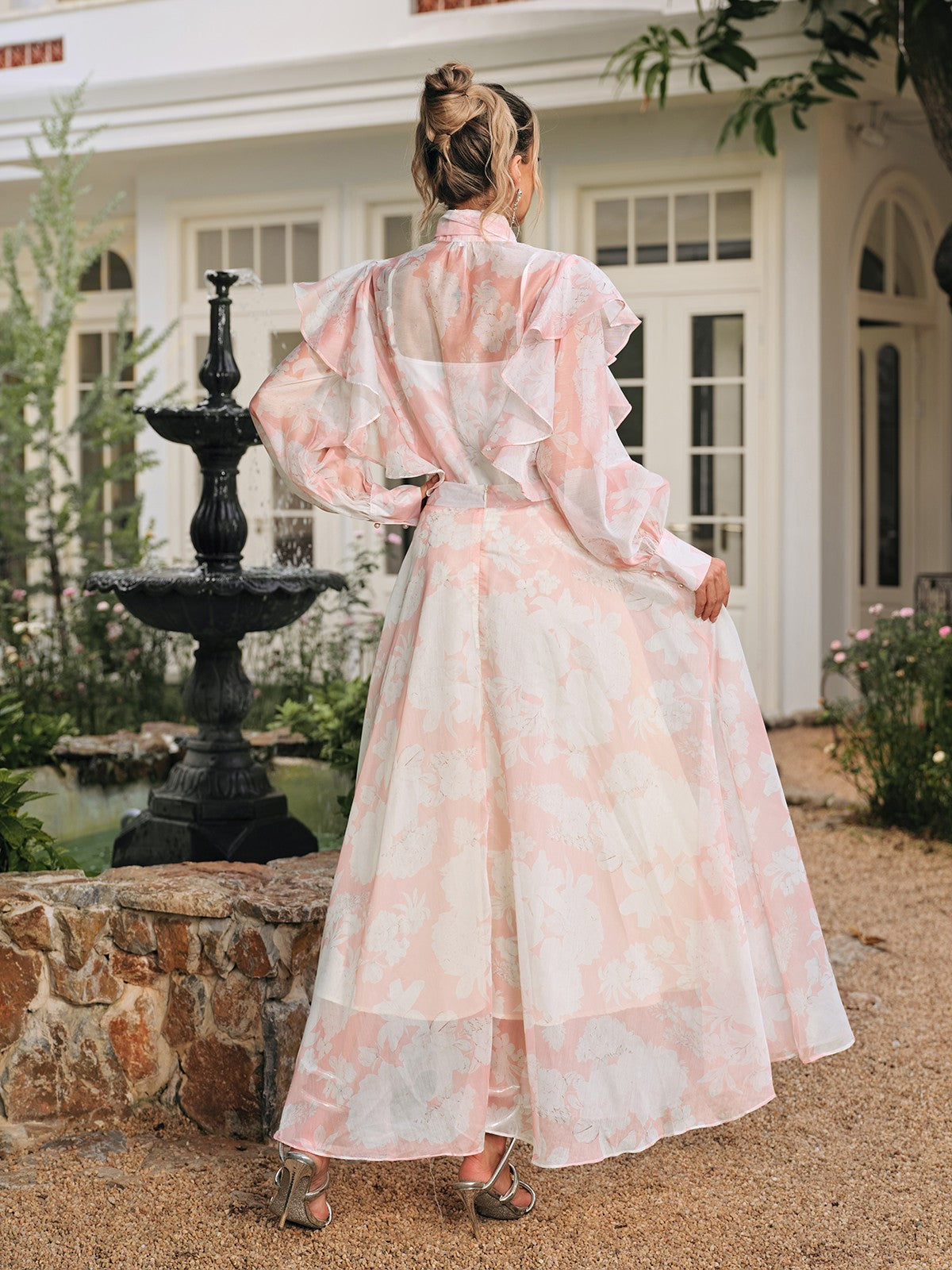 Ridhi Çiçek Baskılı Etek Takımı