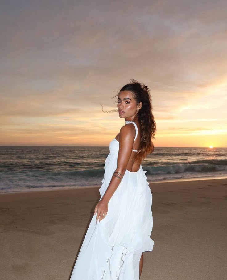 Collins | Ruffle Askısız Maksi Elbise