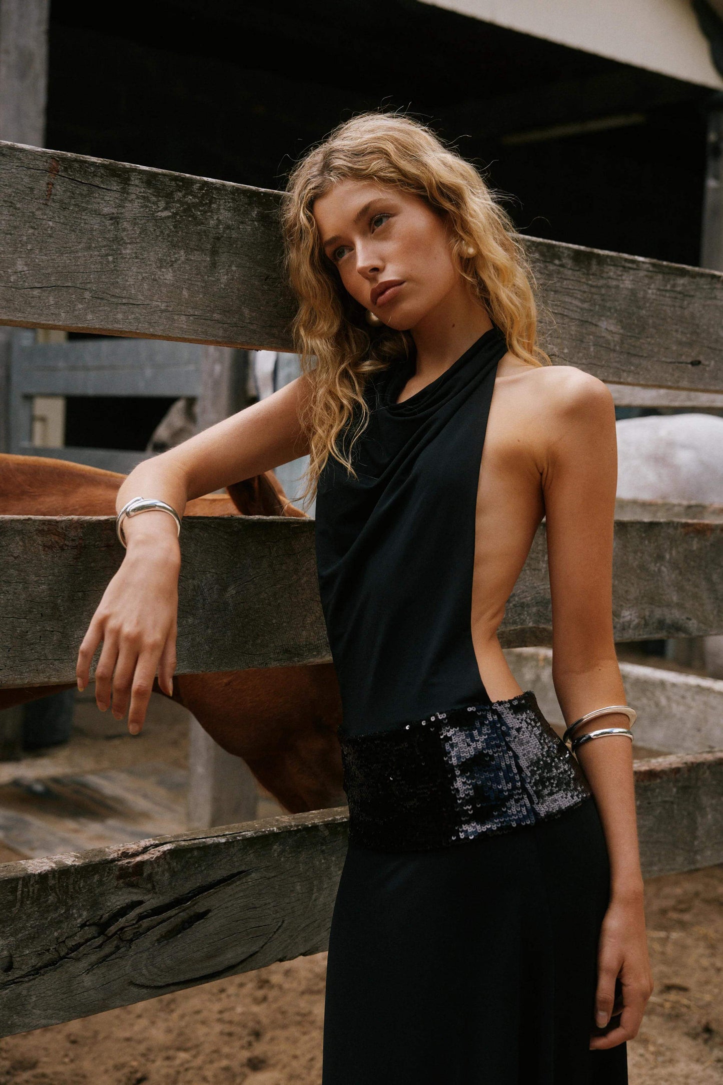 Joanna | Halter Yaka Sıfır Yürüklü Elbise