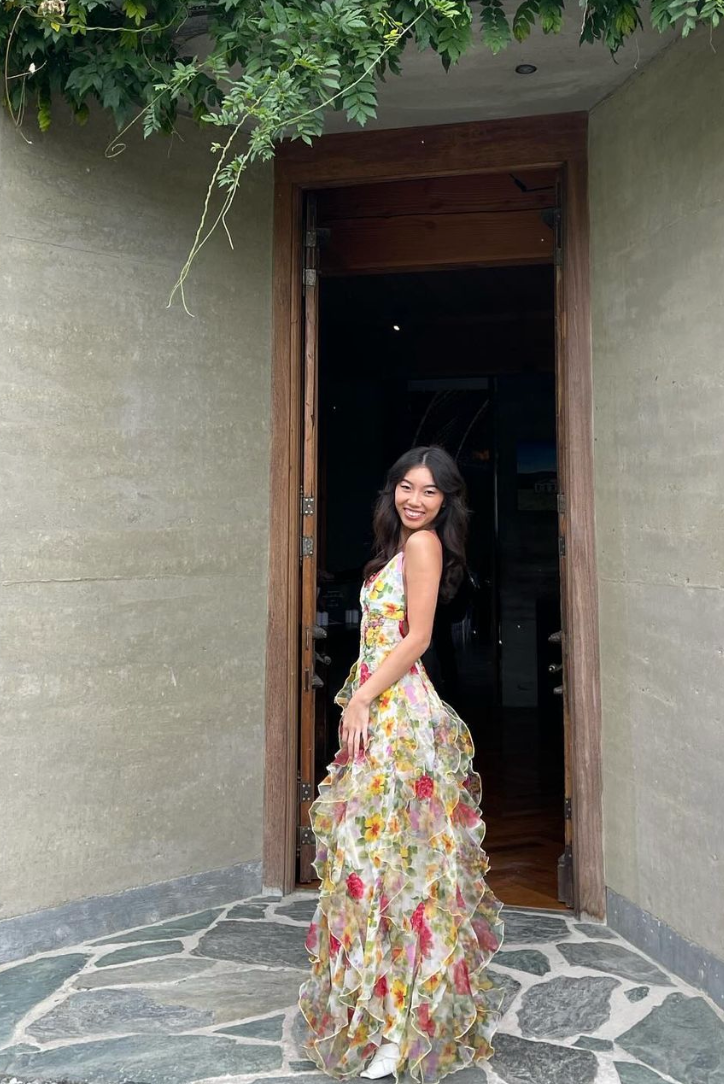 Saskia | Fırfırlı Maksi Elbise