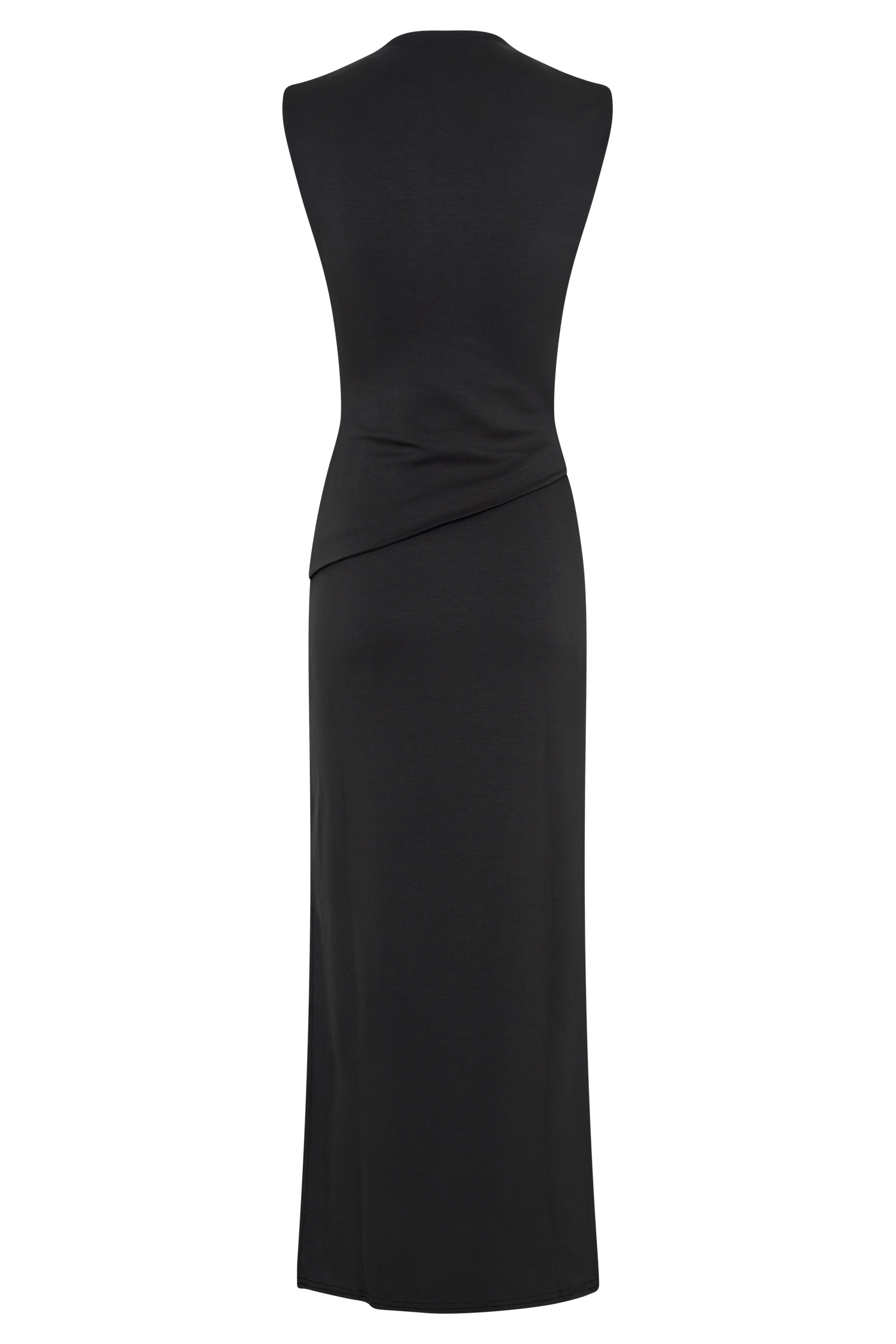 Lorelei Krep Twist Midi Elbise - Koyu Kömür