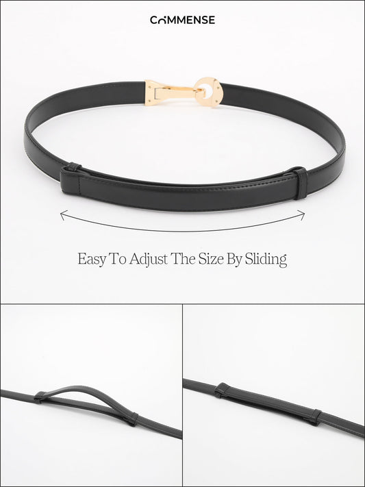 Deri Altın Tokalı Kemer