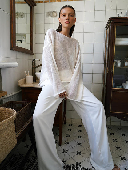 İçi Boş Dökümlü Rahat Örgü Üst