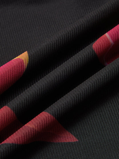 Halter İpli Sırtı Açık Çiçekli Elbise