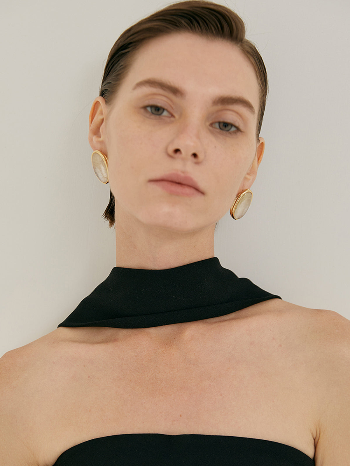 Sunshine Sarı Kristal Saplama Küpe Altın Rengi