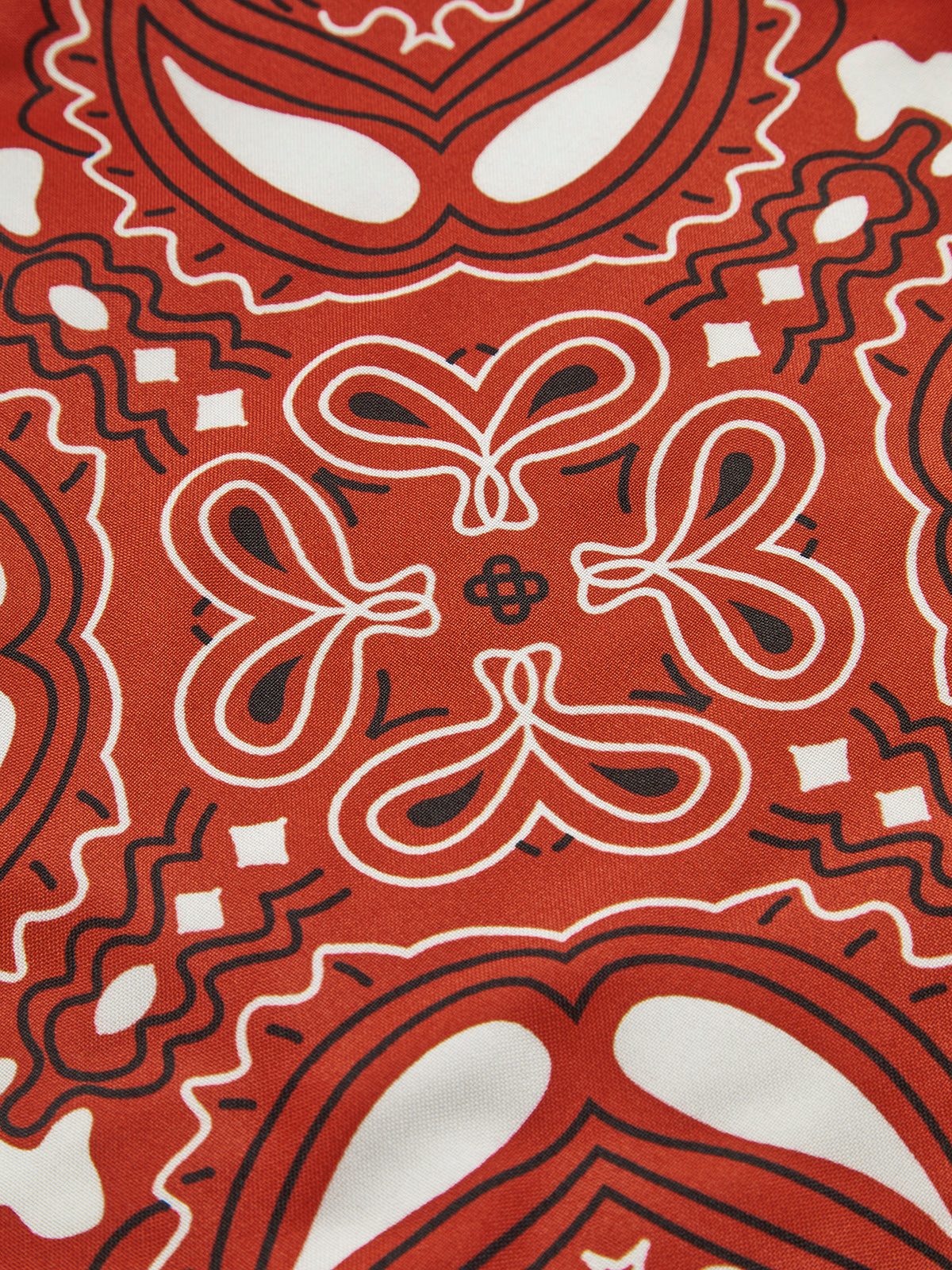 Paisley Baskılı Kravat Önlü Yelek Bordo V Yaka