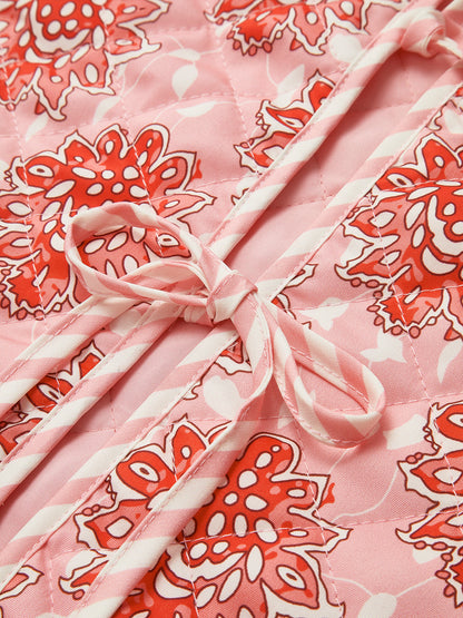 Nuboheme Baskılı Bağlamalı Yelek