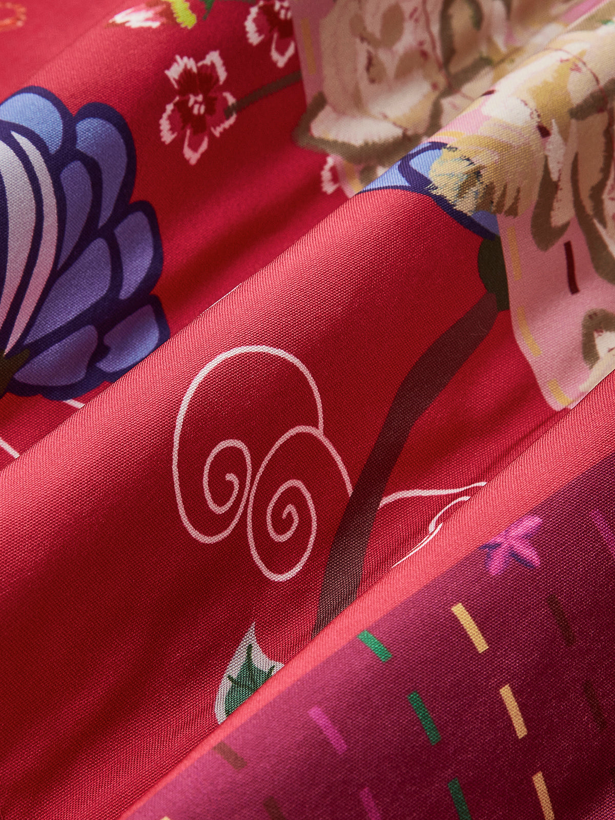 Bohem Desenli Kemerli Yelek Çok Renkli Uzun Kol