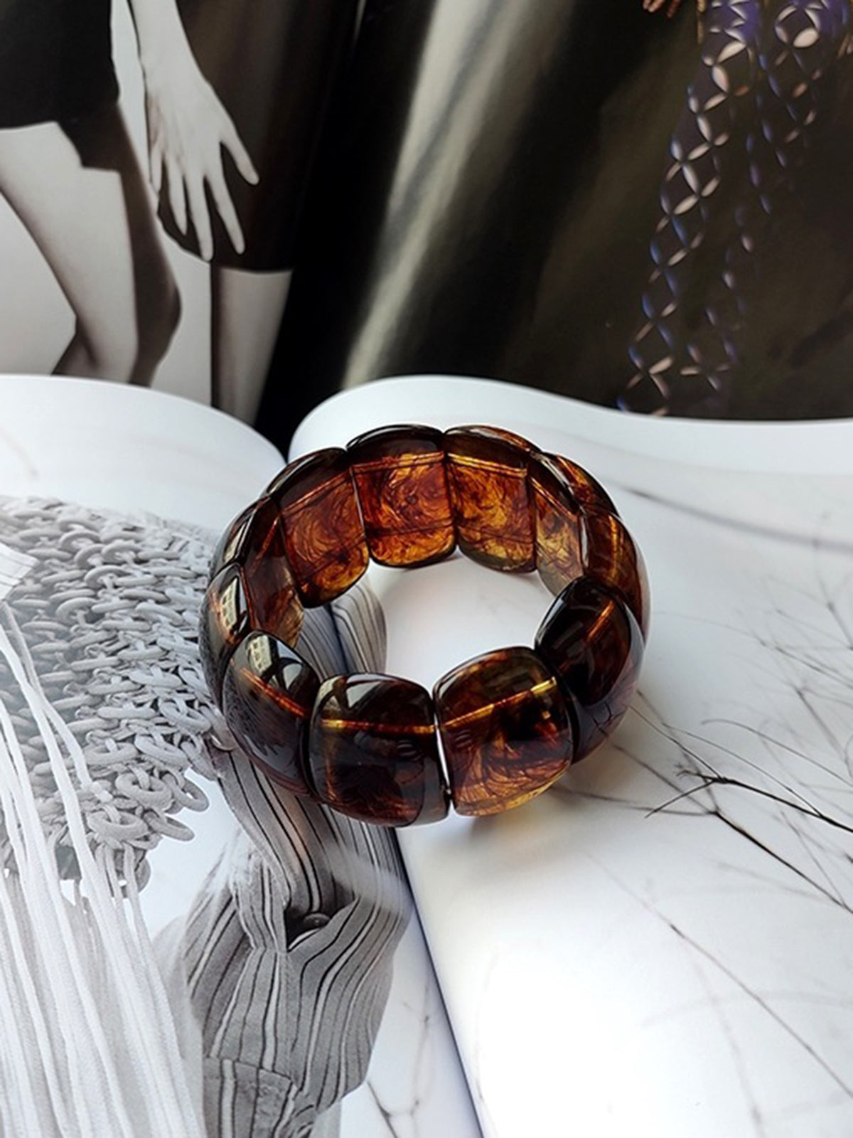 Mermer Kristal Doku Akrilik Bilezik