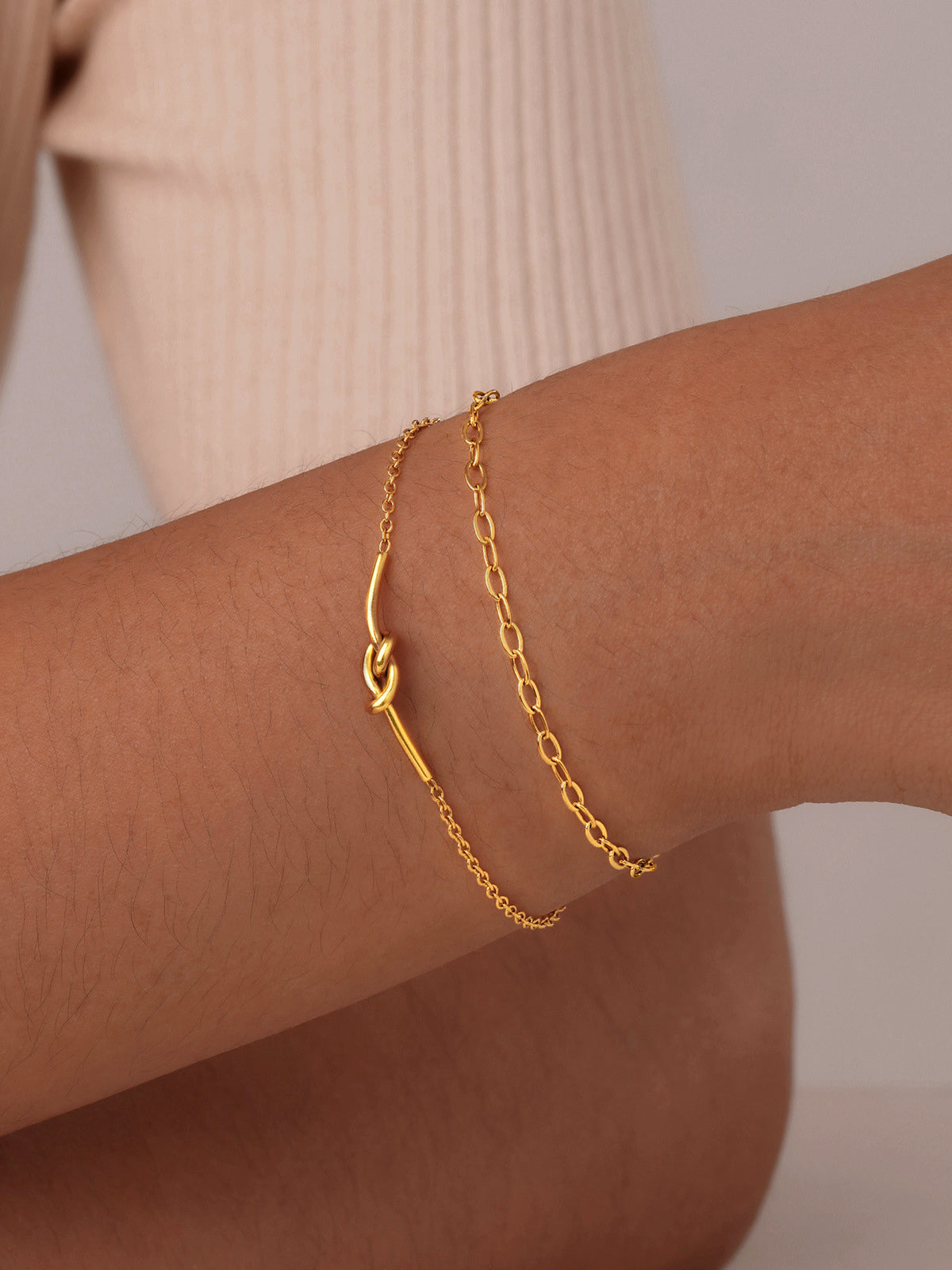 Şık İki Katlı Düğümlü Bilezik