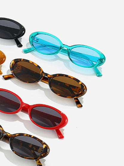 Küçük Oval Leopar Çerçeve Güneş Gözlüğü