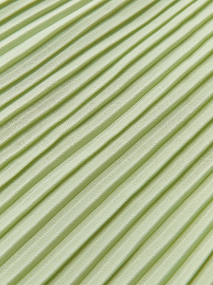 Plise Fermuarlı Boru Abiye Elbise