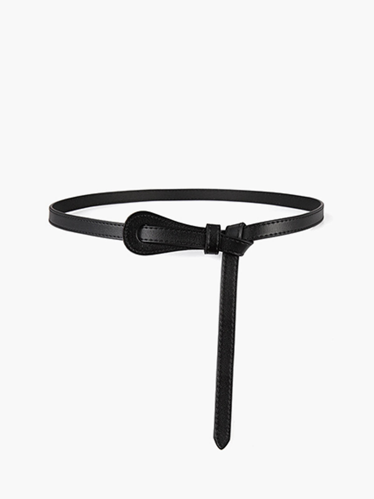 Gerçek Deri Düğümlü İnce Kemer