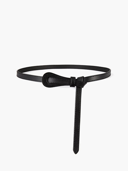 Gerçek Deri Düğümlü İnce Kemer