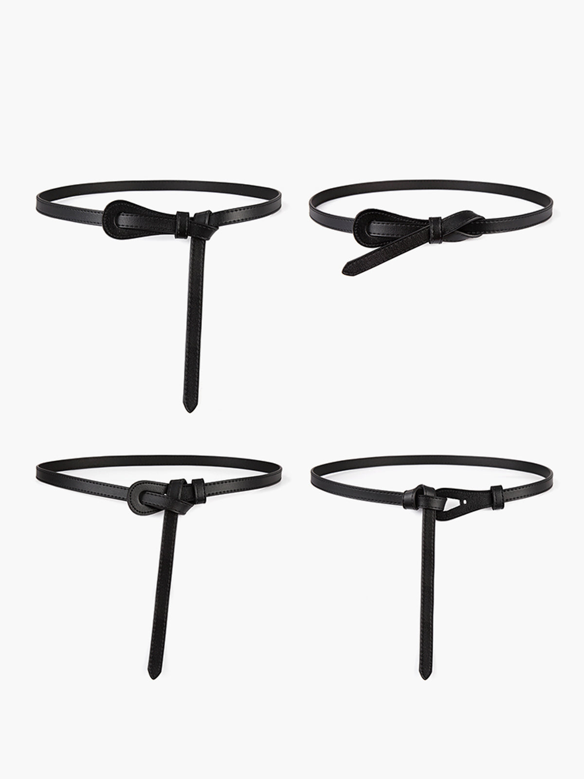 Gerçek Deri Düğümlü İnce Kemer