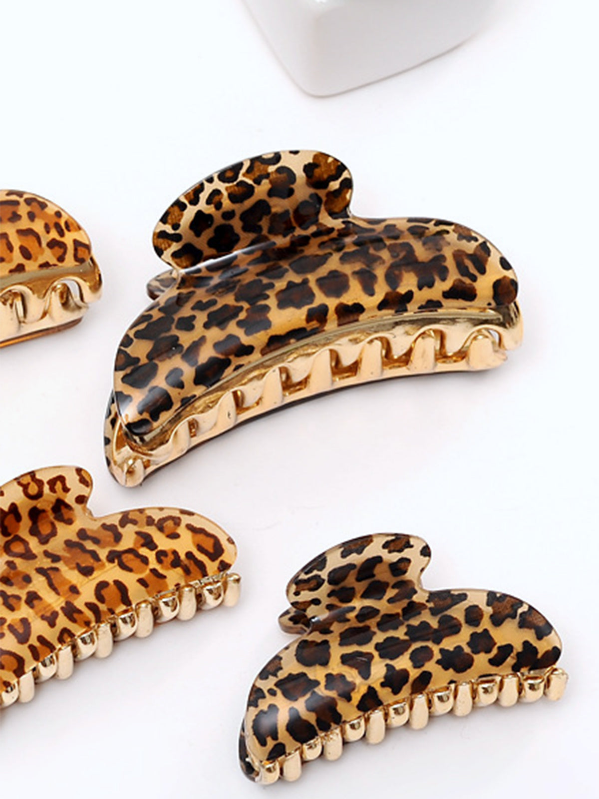 Leopar Desenli Saç Kelepçesi