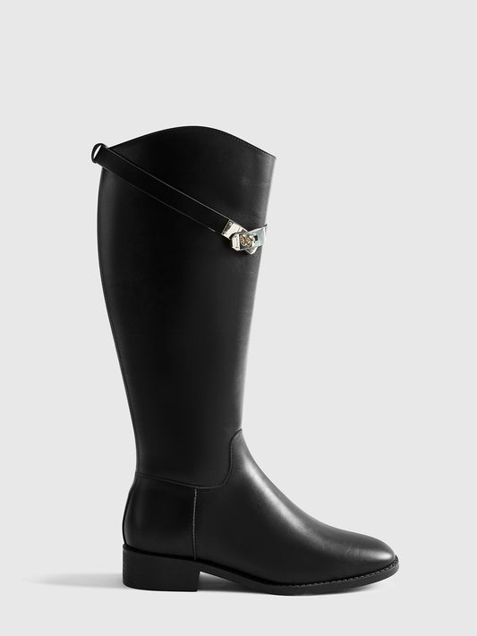 Kemerli Diz Üstü Şövalye Botları