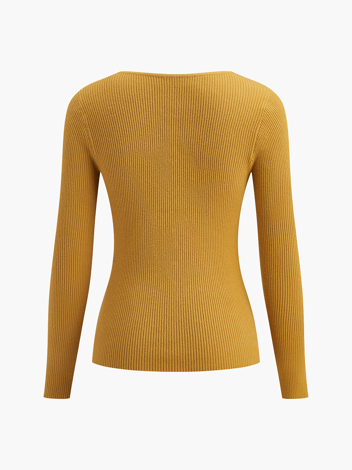 İncili Kesik Hırka Hardal Rengi Örgü Triko