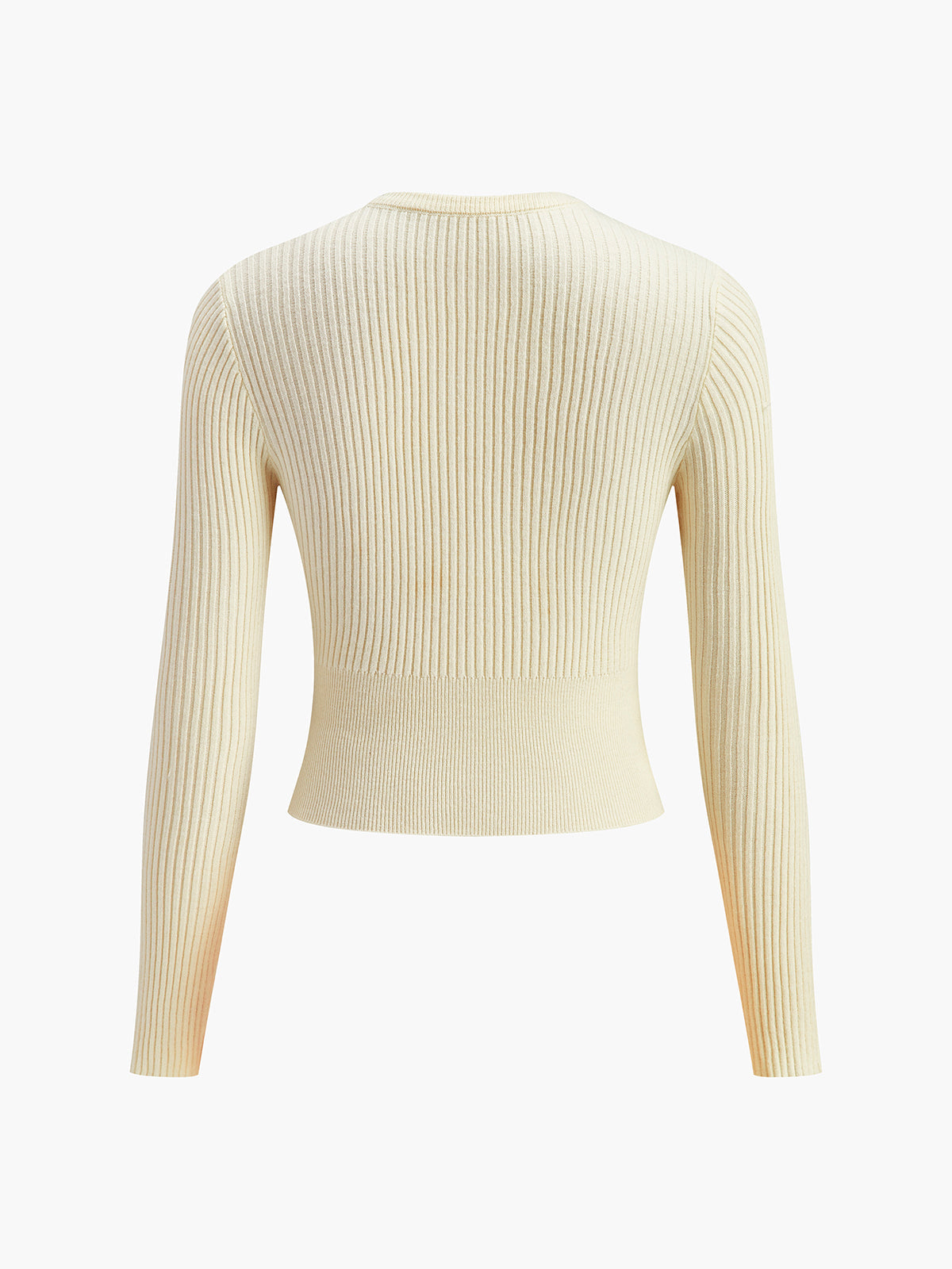 Boncuklu Bel Daralan Triko Kazak Kayısı Uzun Kollu